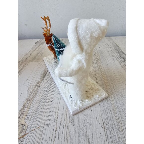 Vintage Elaine roesle little Saint Nick deer reindeer RARE Saint Nicholas snow c - Picture 2 of 8